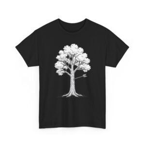 Arrow in tree - archery comedy t-shirt