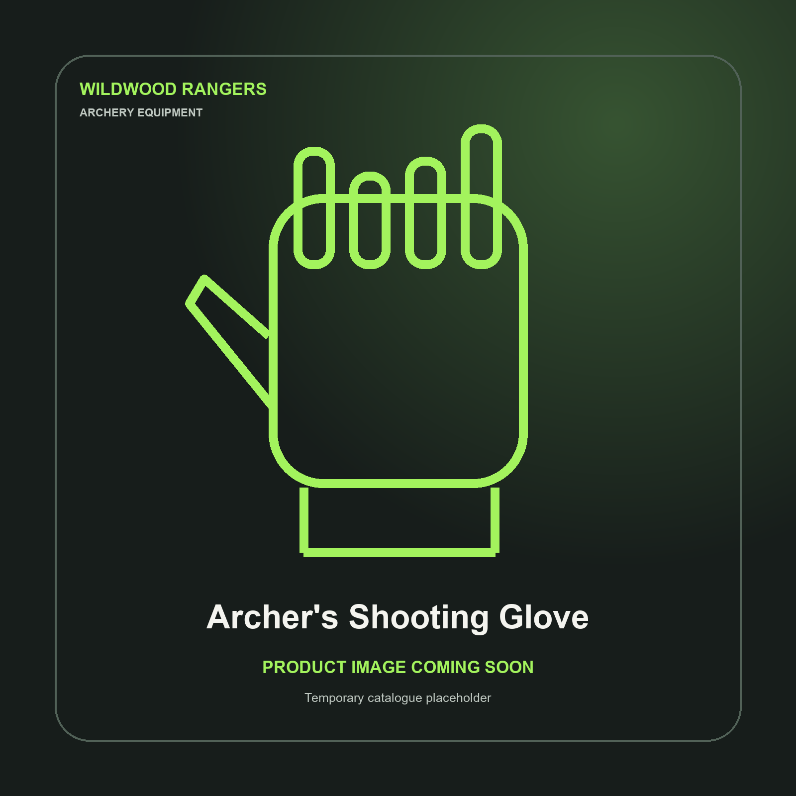 Placeholder image for Archer's Shooting Glove — product photography coming soon